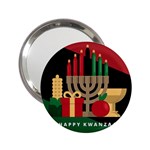 diagonal stripe Happy Kwanzaa 2.25  Handbag Mirror