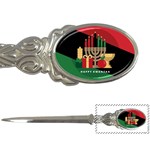 diagonal stripe Happy Kwanzaa Letter Opener