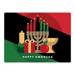 diagonal stripe Happy Kwanzaa Double Sided Flano Blanket (Mini)