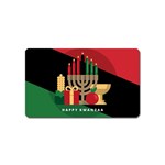 diagonal stripe Happy Kwanzaa Magnet (Name Card)