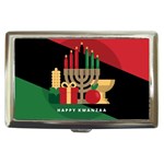 diagonal stripe Happy Kwanzaa Cigarette Money Case