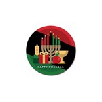 diagonal stripe Happy Kwanzaa Golf Ball Marker