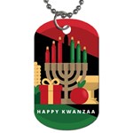 diagonal stripe Happy Kwanzaa Dog Tag (Two Sides)