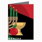 diagonal stripe Happy Kwanzaa Greeting Cards (Pkg of 8)