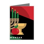 diagonal stripe Happy Kwanzaa Mini Greeting Card