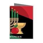 diagonal stripe Happy Kwanzaa Mini Greeting Cards (Pkg of 8)