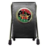 diagonal stripe Happy Kwanzaa Pen Holder Desk Clock