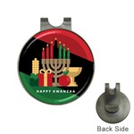 diagonal stripe Happy Kwanzaa Golf Ball Marker Hat Clip