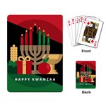 diagonal stripe Happy Kwanzaa Playing Cards Single Design