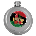 diagonal stripe Happy Kwanzaa Hip Flask (5 oz)