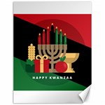 diagonal stripe Happy Kwanzaa Canvas 12  x 16 