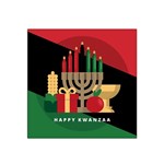 diagonal stripe Happy Kwanzaa Satin Bandana Scarf