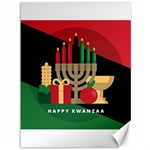 diagonal stripe Happy Kwanzaa Canvas 36  x 48 