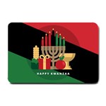 diagonal stripe Happy Kwanzaa Small Doormat