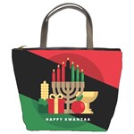 diagonal stripe Happy Kwanzaa Bucket Bag