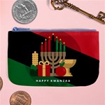 diagonal stripe Happy Kwanzaa Large Coin Purse