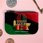 diagonal stripe Happy Kwanzaa Mini Coin Purse