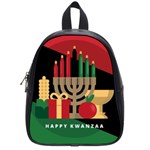 diagonal stripe Happy Kwanzaa School Bag (Small)