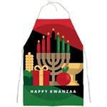 diagonal stripe Happy Kwanzaa Full Print Apron