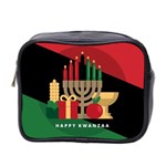 diagonal stripe Happy Kwanzaa Mini Toiletries Bag (Two Sides)