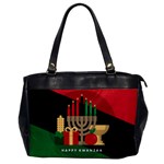 diagonal stripe Happy Kwanzaa Oversize Office Handbag