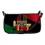 diagonal stripe Happy Kwanzaa Shoulder Clutch Bag