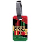 diagonal stripe Happy Kwanzaa Luggage Tag (two sides)