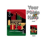 diagonal stripe Happy Kwanzaa Playing Cards 54 (Mini)