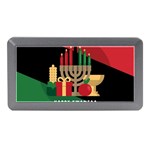 diagonal stripe Happy Kwanzaa Memory Card Reader (Mini)