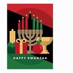 diagonal stripe Happy Kwanzaa Large Garden Flag (Two Sides)