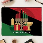 diagonal stripe Happy Kwanzaa Cosmetic Bag (XXXL)