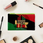 diagonal stripe Happy Kwanzaa Cosmetic Bag (XS)