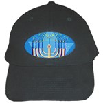 Hanukkah Menorah Black Cap