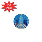 Hanukkah Menorah 1  Mini Magnet (100 pack) 