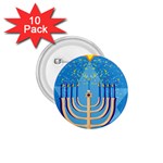 Hanukkah Menorah 1.75  Button (10 pack) 