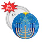 Hanukkah Menorah 2.25  Button (100 pack)