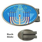 Hanukkah Menorah Money Clip (Oval)