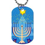 Hanukkah Menorah Dog Tag (One Side)