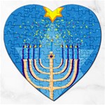 Hanukkah Menorah Jigsaw Puzzle (Heart)