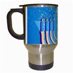 Hanukkah Menorah Travel Mug (White)