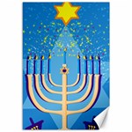 Hanukkah Menorah Canvas 12  x 18 