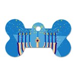 Hanukkah Menorah Dog Tag Bone (One Side)