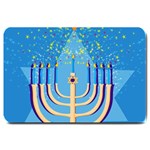 Hanukkah Menorah Large Doormat