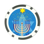 Hanukkah Menorah Poker Chip Card Guard