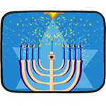 Hanukkah Menorah Fleece Blanket (Mini)