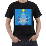 Hanukkah Menorah Men s T-Shirt (Black)