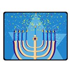 Hanukkah Menorah Fleece Blanket (Small)