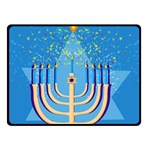 Hanukkah Menorah Double Sided Fleece Blanket (Small)