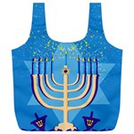 Hanukkah Menorah Full Print Recycle Bag (XL)