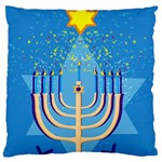 Hanukkah Menorah Large Flano Cushion Case (One Side)